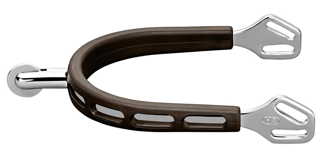 Ultra Fit Brown Grip Small Round Rowel Spurs
