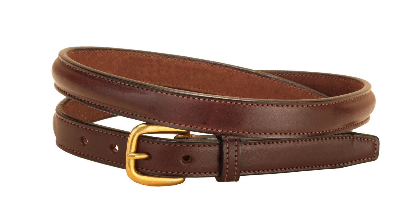 /4" Raised Belt with Brass Buckle & Nameplate Space