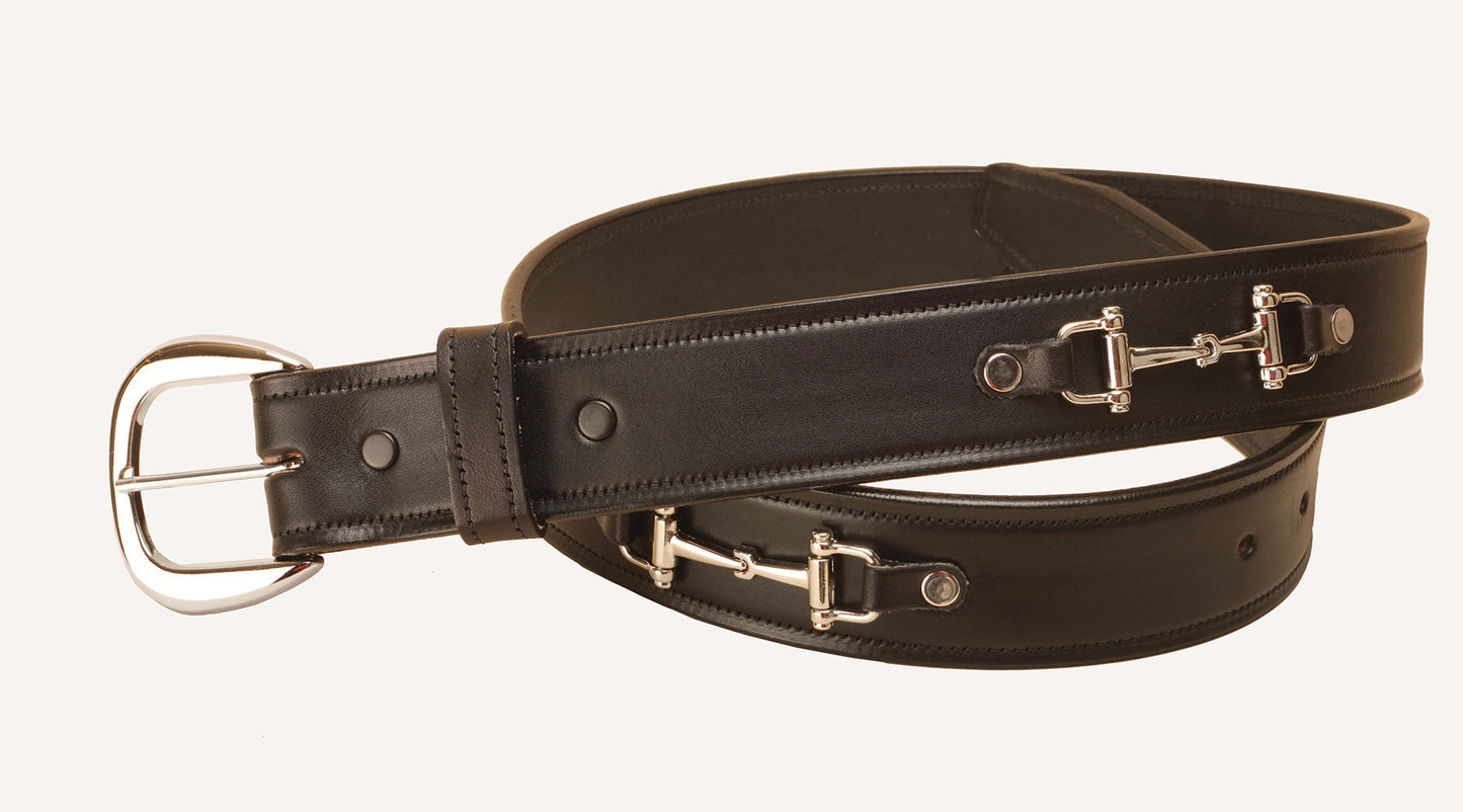 1/2" Belt with Nickel Snaffle Bits