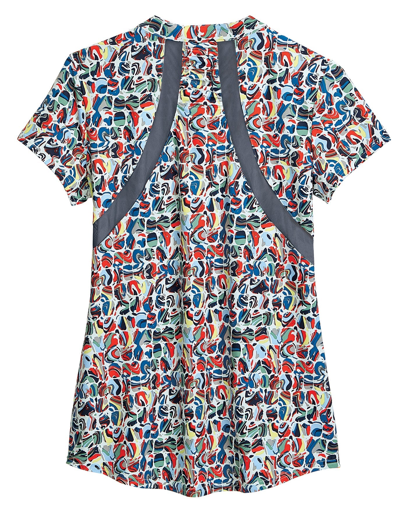 Ladies’ Erin Mandarin Short Sleeve Print Top