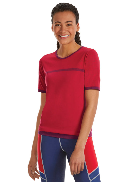 Ladies’ Mesh Knit Seamless Tee
