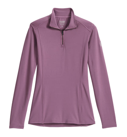 Ladies’ Leona Solid LuxTech Quarter-Zip Shirt
