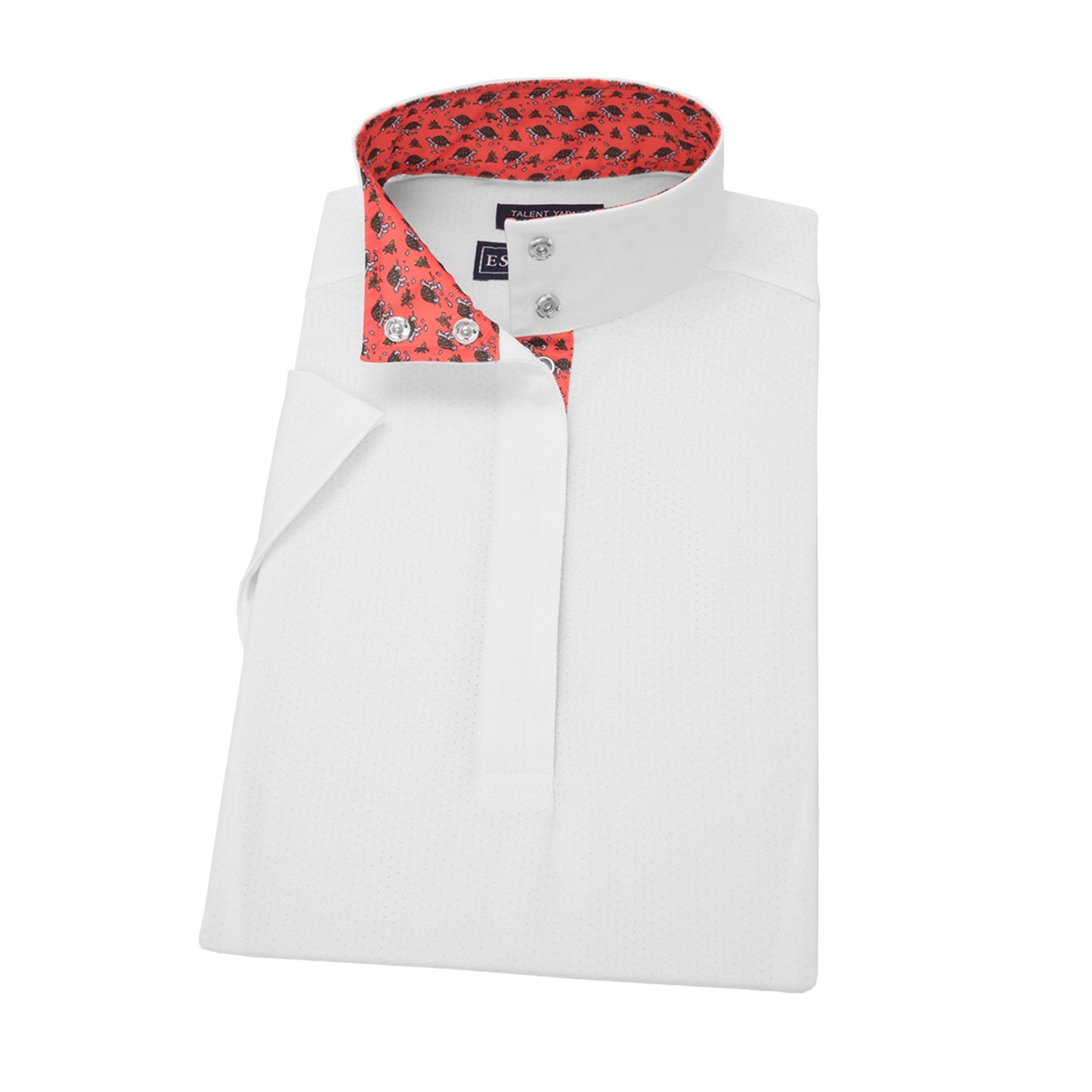 Straight Collar Short Sleeve Show Shirt