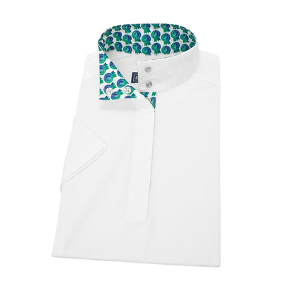 Straight Collar Short Sleeve Show Shirt