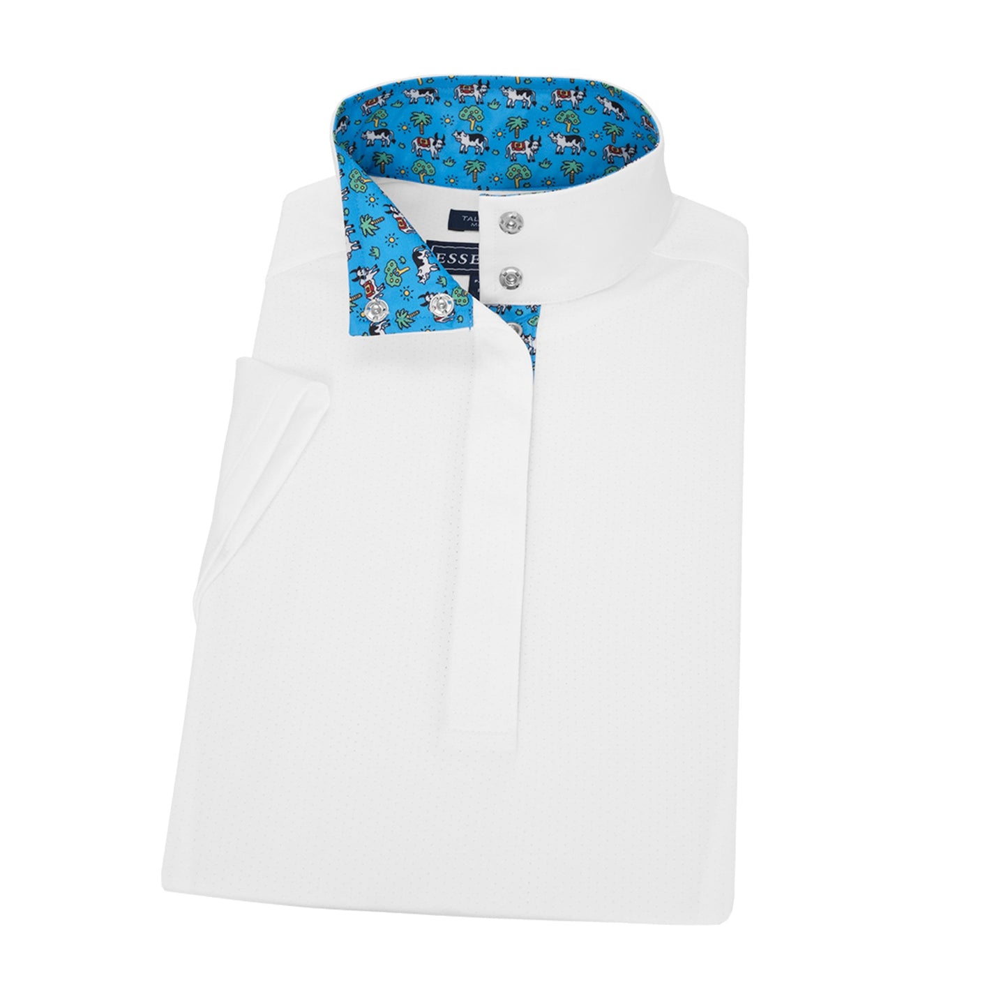 Straight Collar Short Sleeve Show Shirt