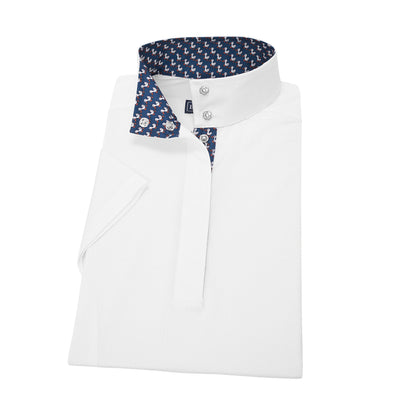 Straight Collar Short Sleeve Show Shirt