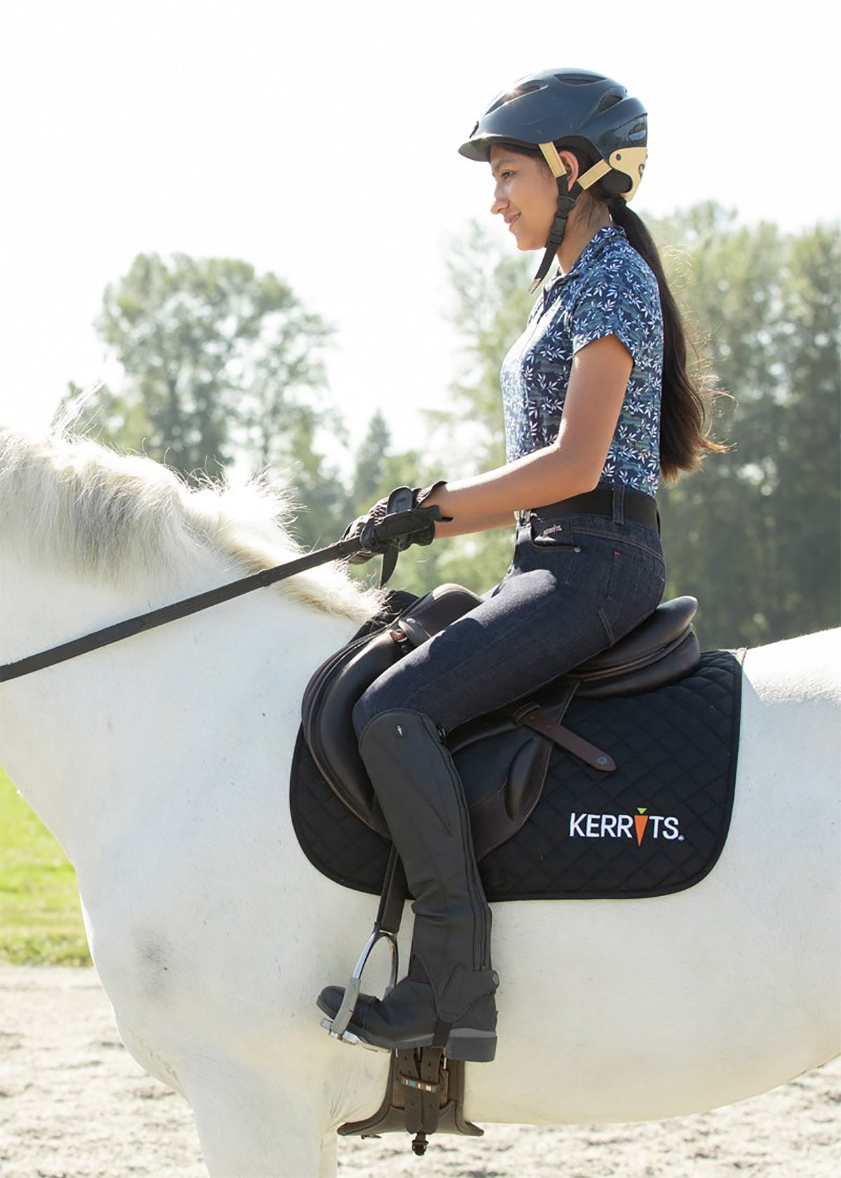 Kids’ Stretch Denim Knee-Patch Breech