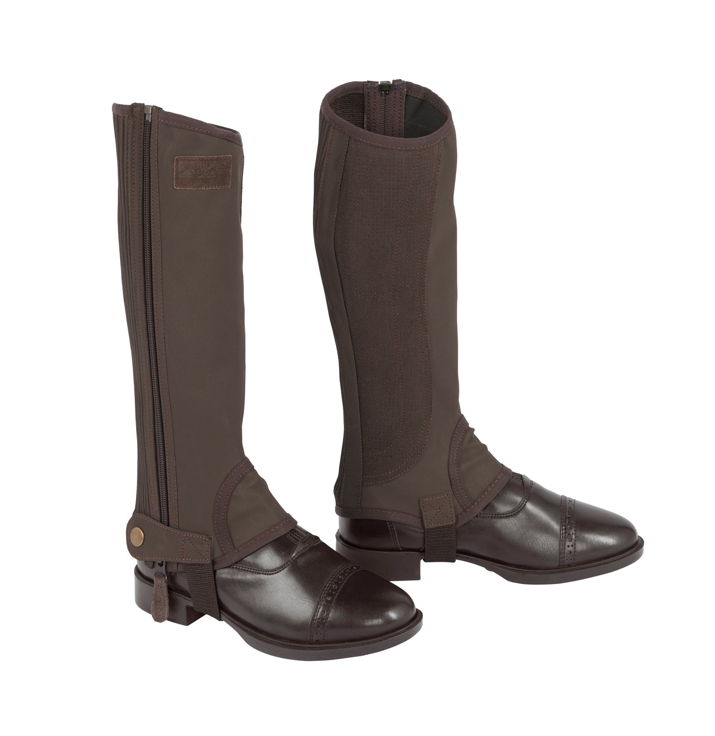 Kids’ Synthetic Suede Half Chaps with Silicone Grip Patches