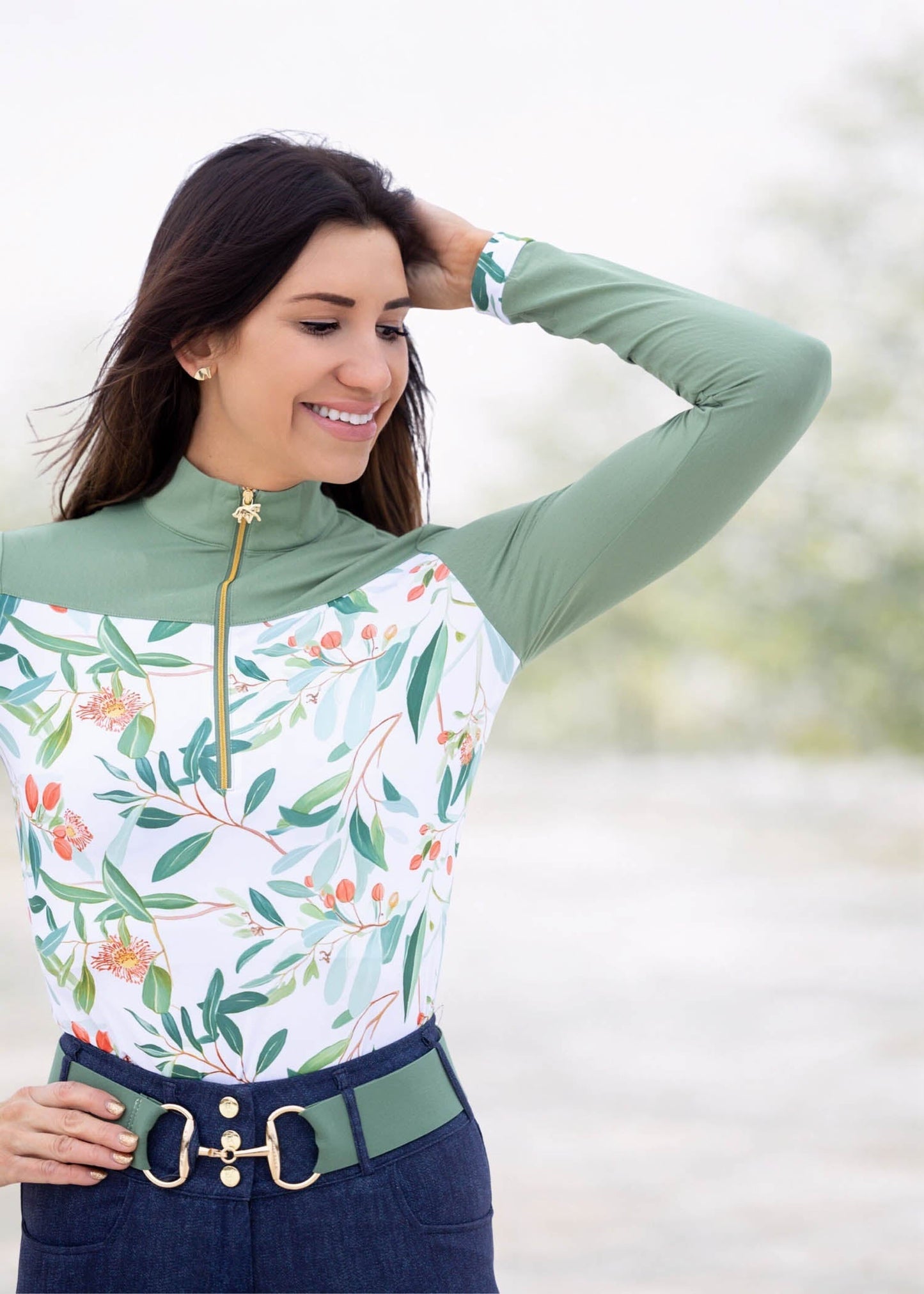 Equestrian The Peaches Long-Sleeve Sun Shirt